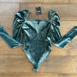 Forever 21 Velvet Bodysuit